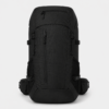 Black custom multi-pocket hiking backpack front view