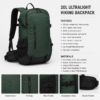 登山包9产品展示图F Custom 20L Ultralight Hiking Backpack features and material specifications