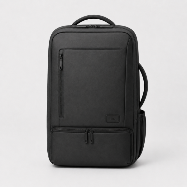 Custom Full-Open Business Travel Laptop Backpack with Separate Bottom Compartment
