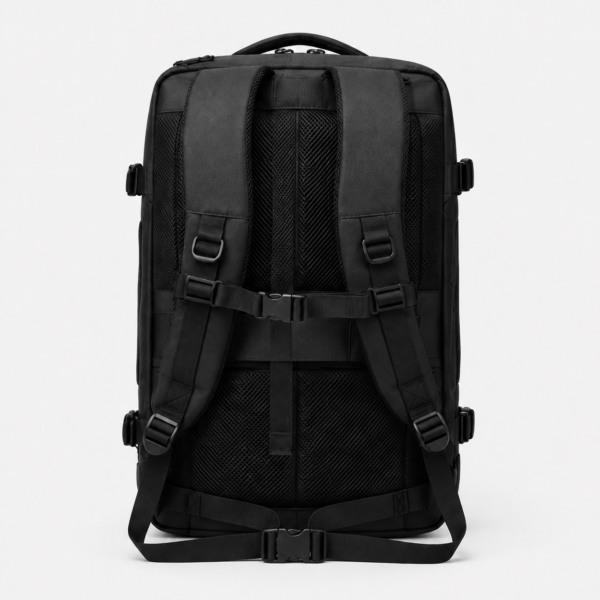 Travel laptop backpack with breathable padded back panel and chest strap