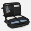 Full-open vacuum travel backpack with laptop sleeve and clothing straps