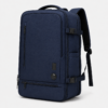 Custom vacuum travel laptop backpack in navy blue