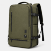 OEM vacuum compression travel backpack in olive green