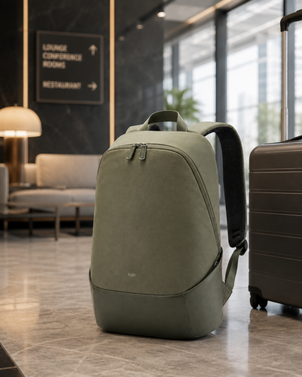笔记本电脑包产品4展示图B Custom RPET business laptop backpack for corporate travel