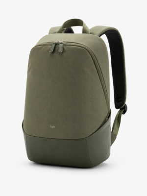 RPET Recycled Polyester Laptop Backpack in olive green