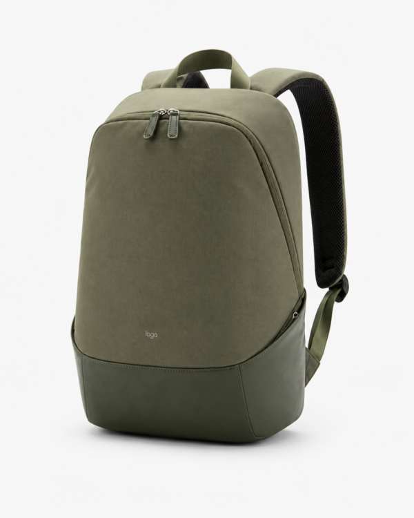 笔记本电脑包产品4展示图C RPET Recycled Polyester Laptop Backpack in olive green