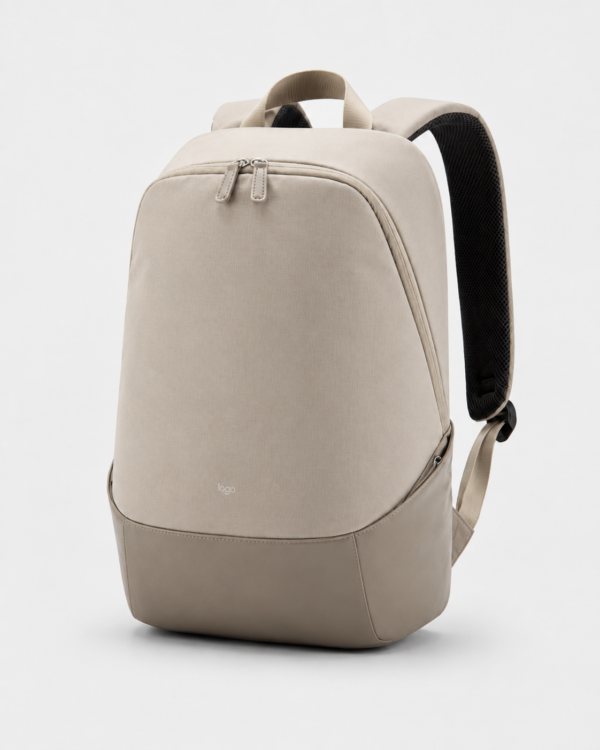 笔记本电脑包产品4展示图I Wholesale RPET business laptop backpack in beige
