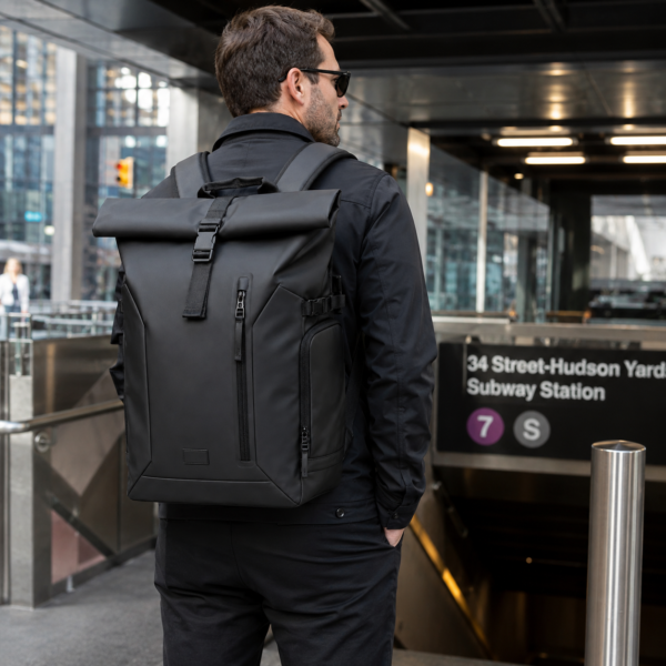 笔记本电脑包产品7展示图A Custom TPU-Coated Roll-Top Laptop Backpack with Tech Organizer