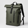 笔记本电脑包产品7展示图J OEM TPU roll top laptop backpack in olive green