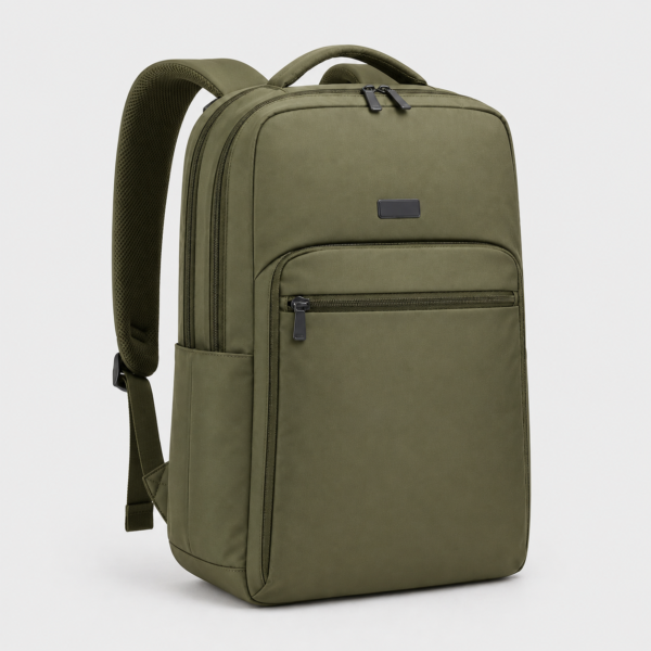 笔记本电脑包产品8展示图I Custom business laptop backpack in olive green