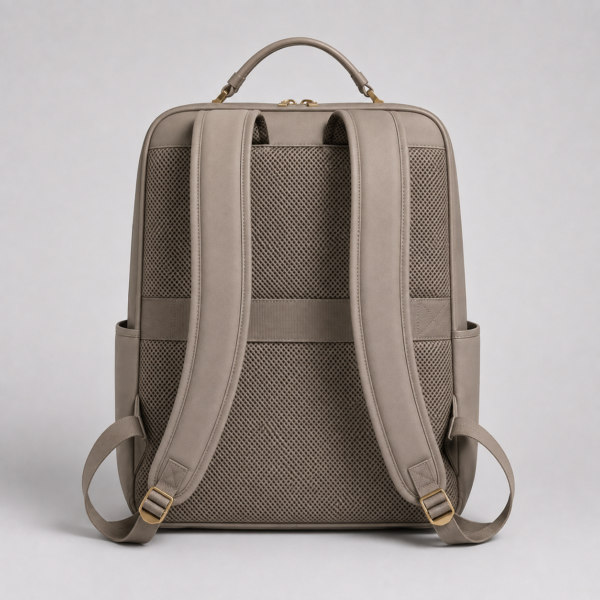 RPET women's commuter laptop backpack with padded shoulder straps