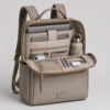 RPET women's laptop backpack with wide-opening organized interior