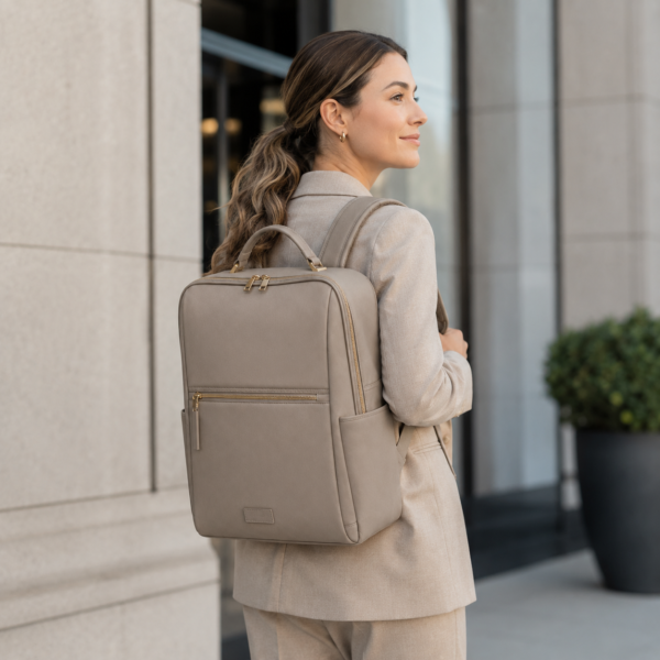Custom RPET Women's Wide-Opening Commuter Laptop Backpack