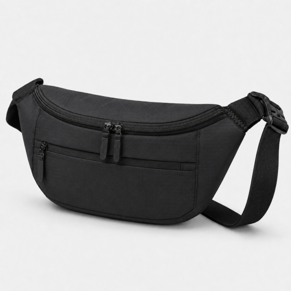腰包1展示图A Custom 420D Ripstop Nylon Urban Crossbody Waist Bag