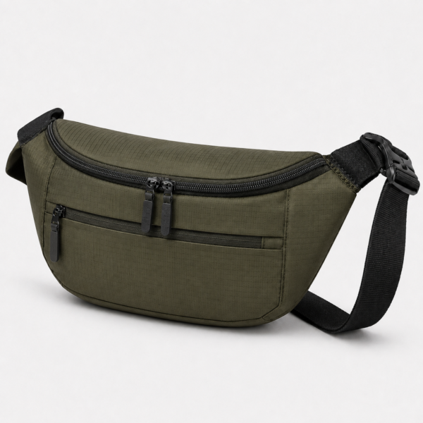 腰包1展示图E Custom 420D Ripstop Nylon Urban Crossbody Waist Bag
