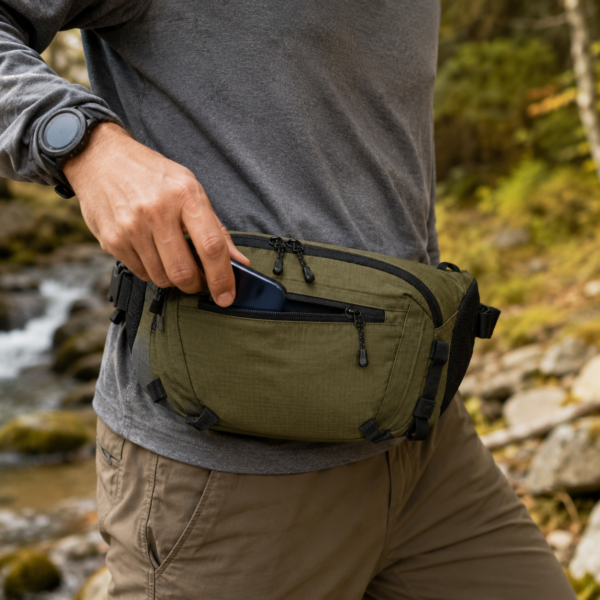 Custom 210D Ripstop Nylon Lightweight Hiking Hip Pack