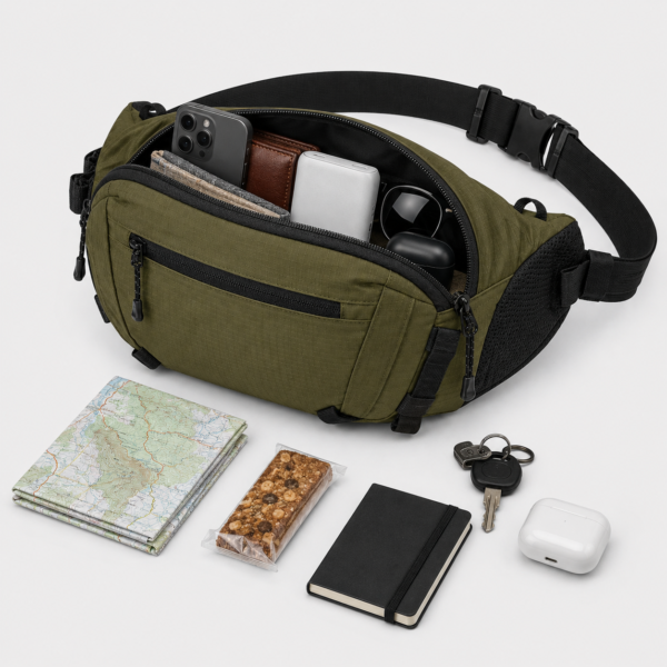 Custom 210D Ripstop Nylon Lightweight Hiking Hip Pack