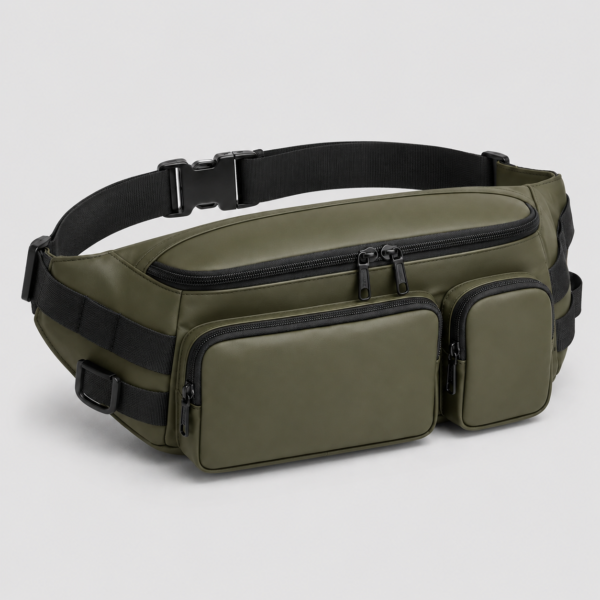 腰包4展示图A Custom 600D PU-Coated Polyester Outdoor Utility Waist Pack