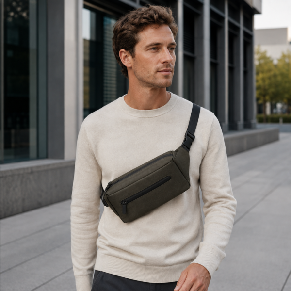 Custom 600D RPET Everyday Crossbody Belt Bag
