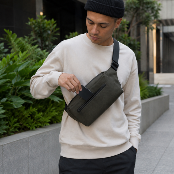 Custom 600D RPET Everyday Crossbody Belt Bag