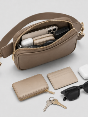Custom PU Vegan Leather Convertible Waist & Crossbody Bag