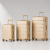 Custom PC Shell Aluminum Frame Luxury Luggage Set 3-Piece 20 24 28 Inch