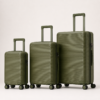 行李箱12展示图A Custom 100% PC Wide-Handle Trunk Luggage Set 3-Piece 20 24 28 Inch