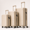行李箱12展示图H Custom 100% PC Wide-Handle Trunk Luggage Set 3-Piece 20 24 28 Inch