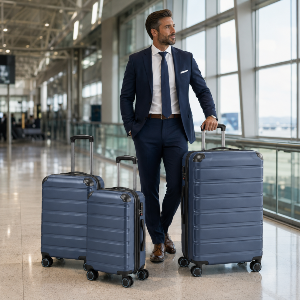 Custom PP Polypropylene Hard Shell Luggage Set 3-Piece 20 24 28 Inch