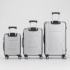Three piece polycarbonate luggage set rear view 20 24 28 inch