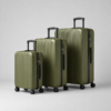Custom Vertical Ribbed PP Polypropylene Luggage Set 3-Piece 20 24 28 Inch