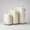 Custom Vertical Ribbed PP Polypropylene Luggage Set 3-Piece 20 24 28 Inch