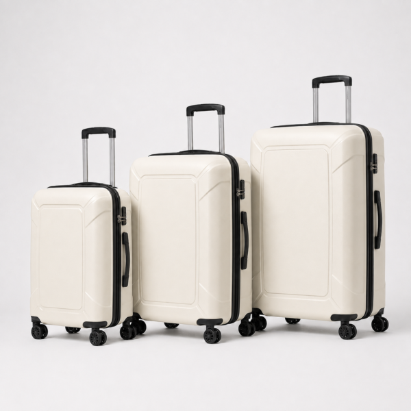 行李箱5展示图G Ivory white lightweight PP spinner luggage set 20 24 28 inch
