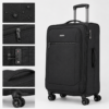 900D polyester business luggage fabric zipper lock handle and spinner wheel details