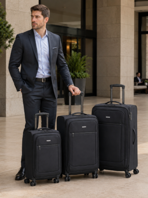 行李箱6展示图D Black 900D polyester business luggage set for corporate and hotel travel