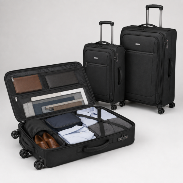 Custom 900D Polyester Business Luggage Set 3-Piece 20 24 28 Inch