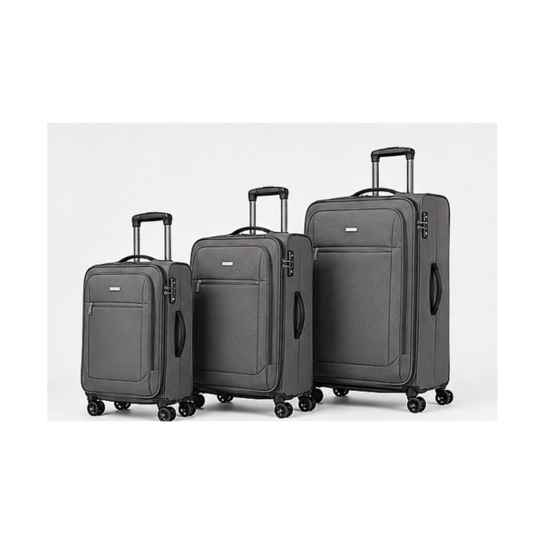 Charcoal gray 900D polyester business luggage set 20 24 28 inch