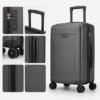 Custom Lightweight Softside Spinner Luggage Set with Front Pockets & Vanity Case