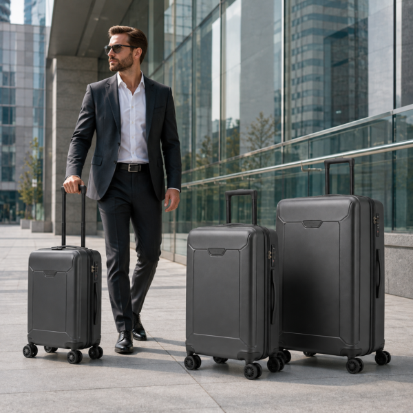 Custom Premium Polycarbonate 3-Piece Luggage Set 20 24 28 Inch
