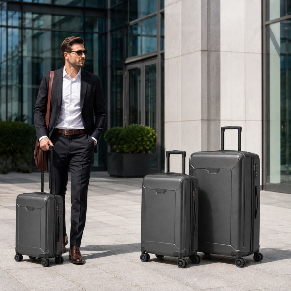 Custom Premium Polycarbonate 3-Piece Luggage Set 20 24 28 Inch