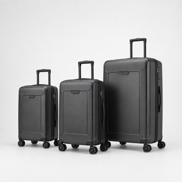 Premium Polycarbonate 3-Piece Luggage Set in ivory color