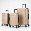 Premium Polycarbonate 3-Piece Luggage Set in champagne color