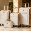 Custom softside spinner luggage set for hotel and business travel