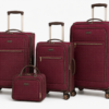 Custom Lightweight Softside Spinner Luggage Set with Front Pockets & Vanity Case