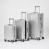 行李箱9展示图B Aluminum-Magnesium Alloy Luggage Set silver multi-size angle view