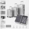 行李箱9展示图E Custom Aluminum-Magnesium Alloy Premium Luggage Set 3-Piece 20 24 28 Inch