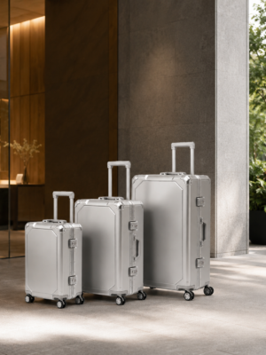 行李箱9展示图F Custom Aluminum-Magnesium Alloy Premium Luggage Set 3-Piece 20 24 28 Inch