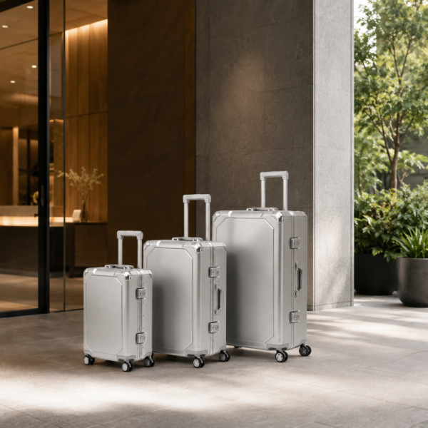 行李箱9展示图F Custom Aluminum-Magnesium Alloy Premium Luggage Set 3-Piece 20 24 28 Inch