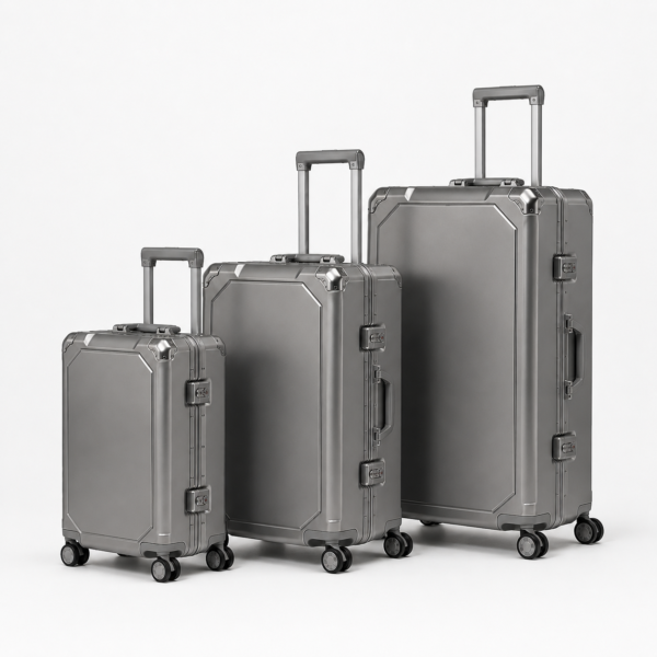 行李箱9展示图I Gunmetal Aluminum-Magnesium Alloy Luggage Set 3-piece