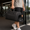 p Sports gym duffel bag with shoe
